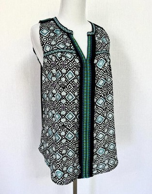 Anthropologie A Common Thread Kakali Embroidered Top Sz Medium Multi Sleeveless
