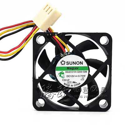 1PCS SUNON HA40101V4-Q000-G99 4010 DC12V 0.72W 3-wire cooling fan