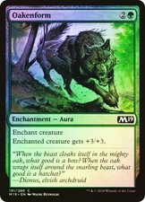 MTG FOIL Oakenform  - Core Set 2019 #191