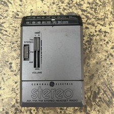 Vintage GE AM/FM/FM Stereo Headset Radio Escape Model 7-1000 B