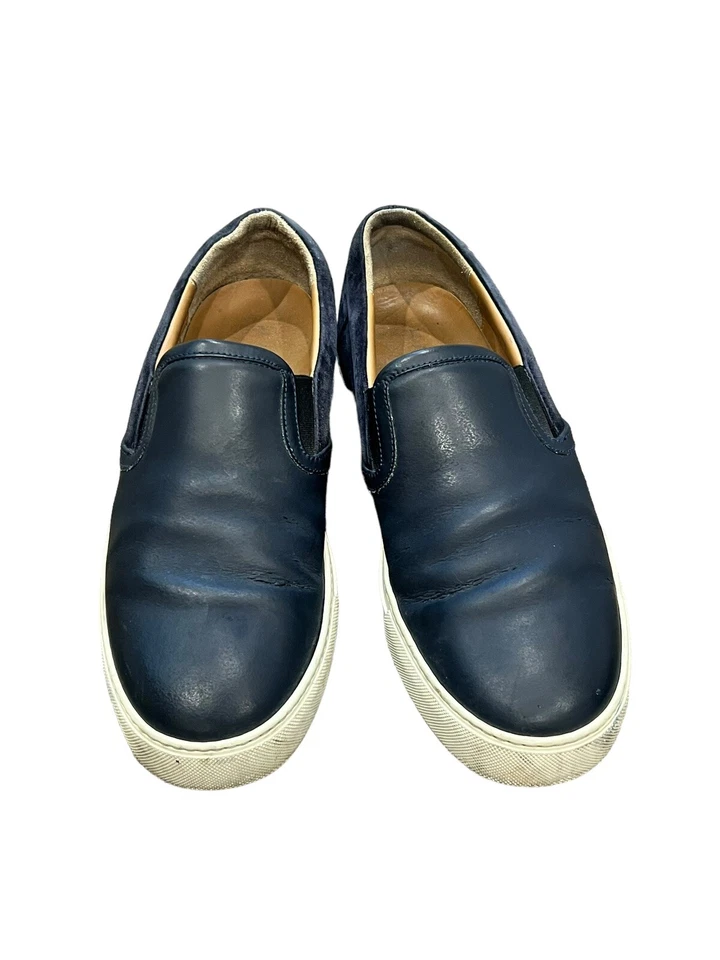 ZAPATILLAS DEPORTIVAS HARRYS OF LONDON PARA HOMBRE SIN CORDONES AZUL MARINO CUERO GAMUZA 42 US 9 Foto 2 de 4