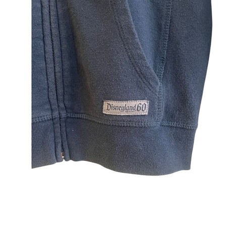 Disney Parks Mickey 60th Anniversary Hooded Zip Up Sweatshirt Blue Emblem Large - Picture 5 of 6