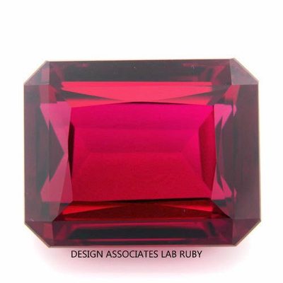 6X4 MM EMERALD CUT MAN MADE RUBY  AAA GRADE