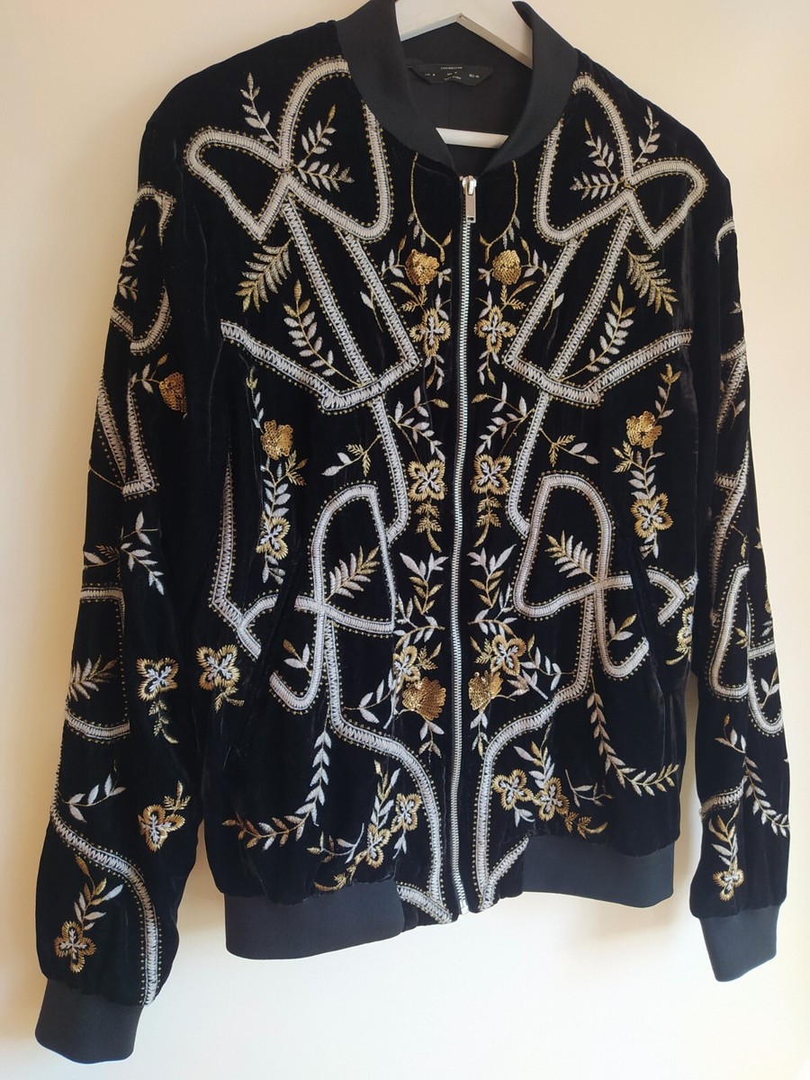 Zara Man Limited Edition Black Embroidered Sequin Velvet