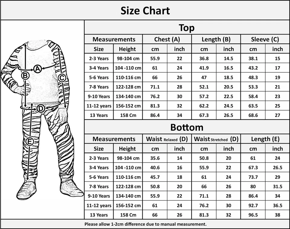 Enfants Arcenciel Pastel Imprimer Manche Pyjamas Dors Bien Costume Pour Filles - Photo 2/2