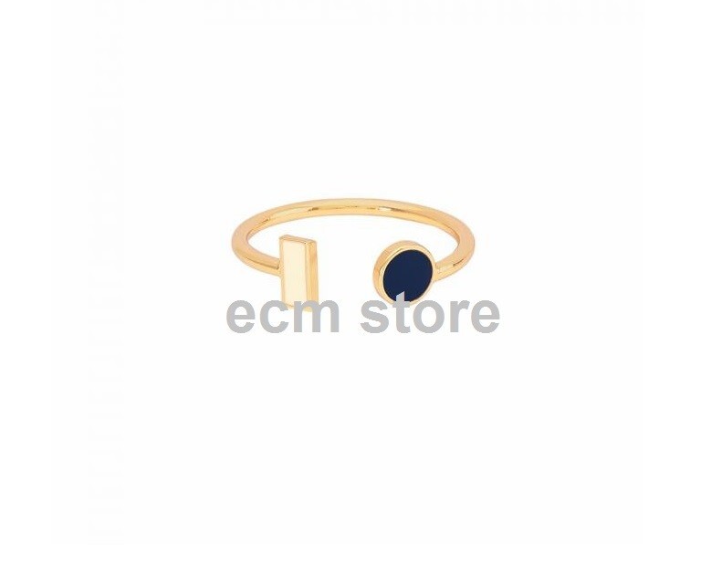 Bague Céleste ajustable finis les doigts gonflés bijou bleu et blanc
