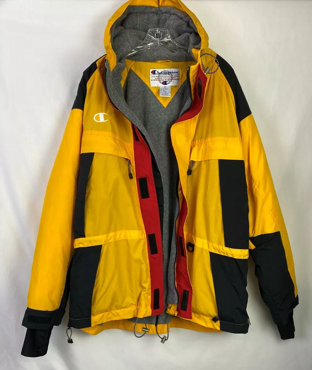 Champion Men s Ski Jacket 90 s MINT VINTAGE Yellow Black Red XL