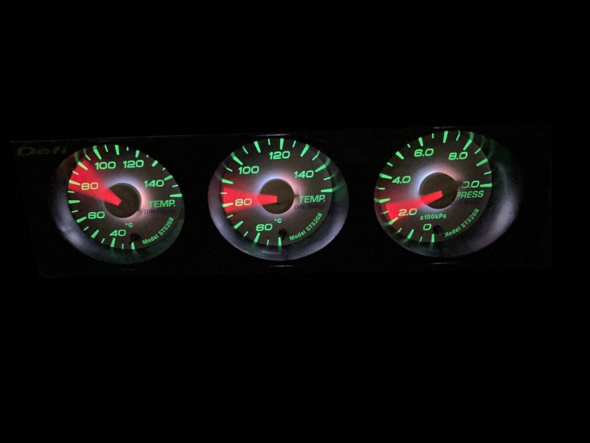 Defi DIN Gauge Triple Gauge 1DIN Water Temp, Oil Temp, Oil