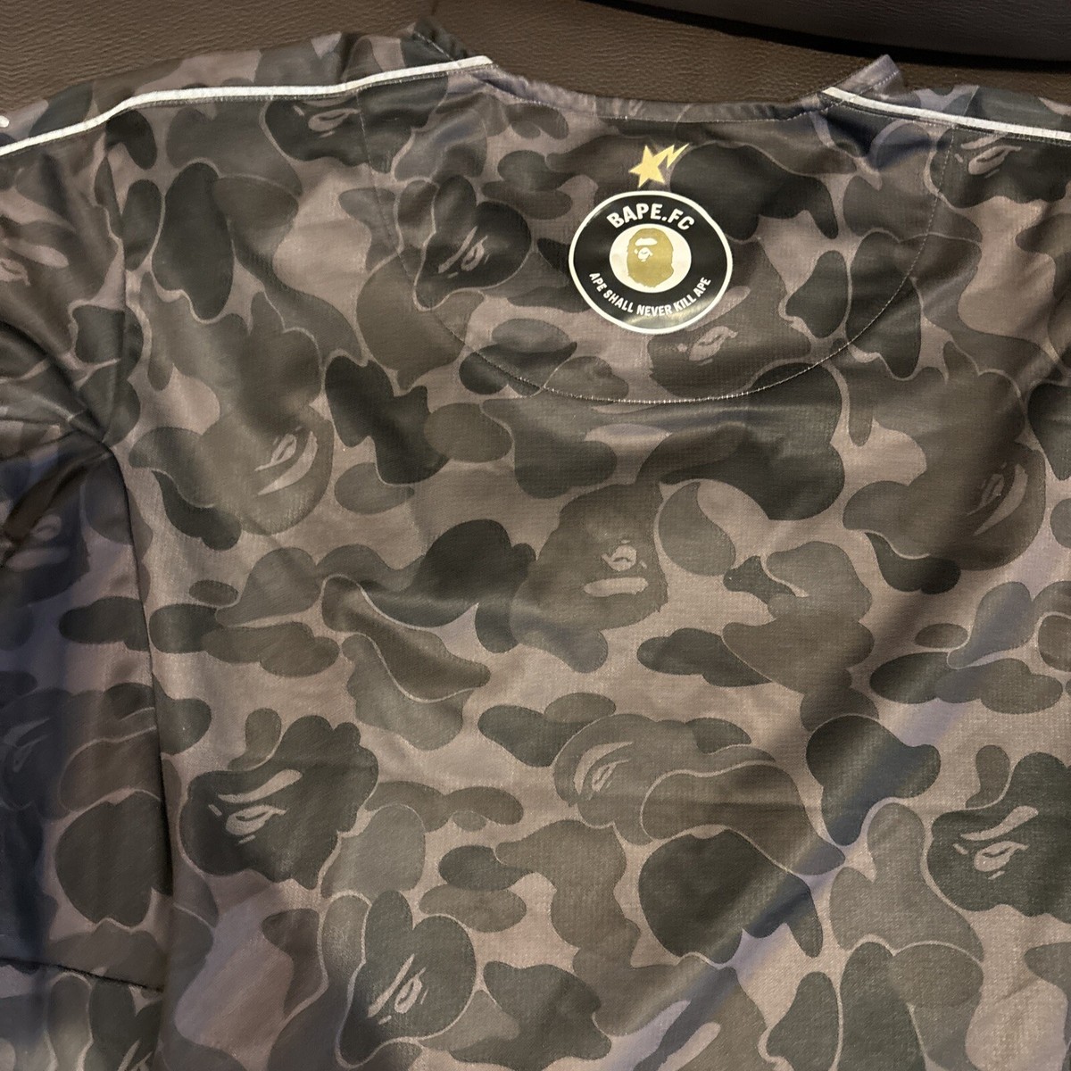 Puma Bape Bathing Ape Camo Soccer Football Jersey Hoodie Size Xl