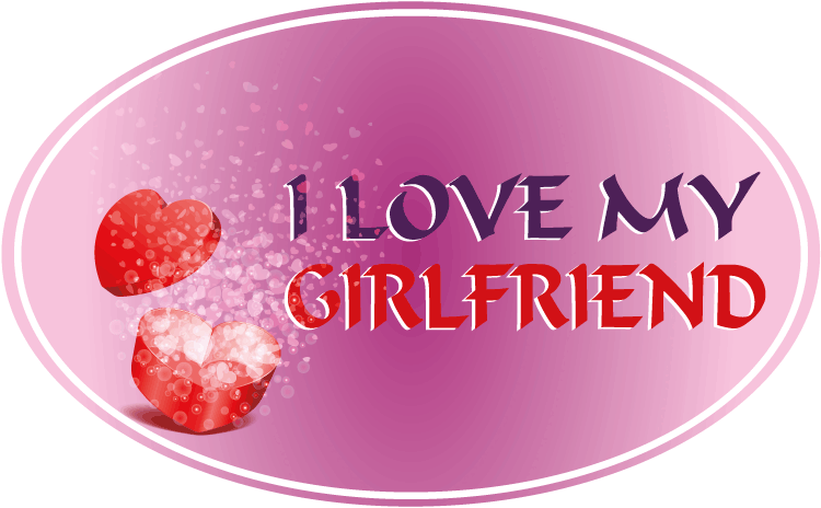 I Love My Girlfriend Pink Car Bumper Sticker Decal | eBay