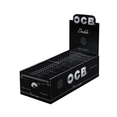 OCB Premium Kurz Regular, Double Doppel, Dreh Rolling Paper 100 Blatt | 25 Hefte