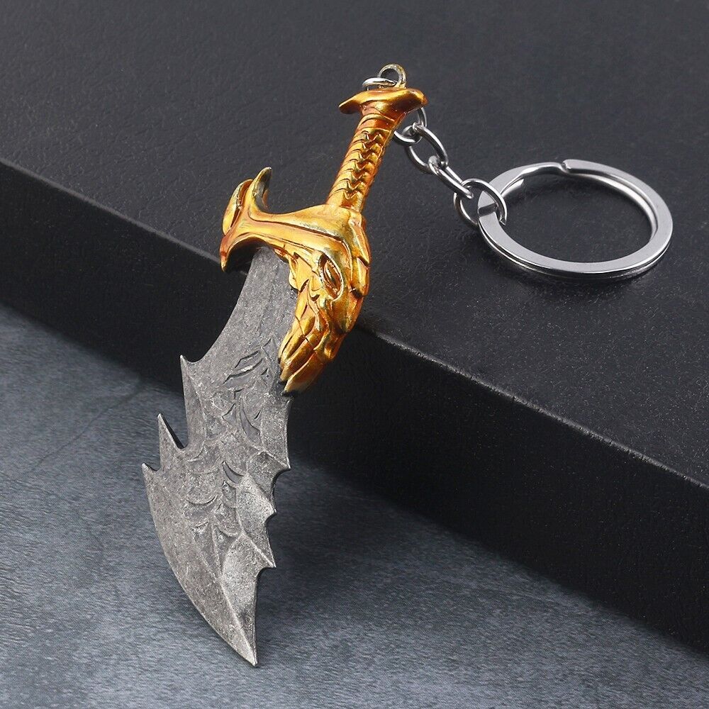 God of War Kratos Sword Blade of Olympus Keychain Toy Dolls Weapon Keychain  Kratos Blades Model Pendant