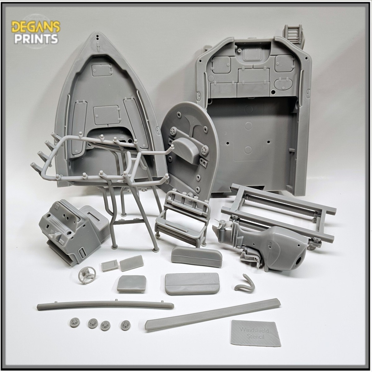 SeaChaser 23LX Center Console Boat Model trailer kit 1-24 scale