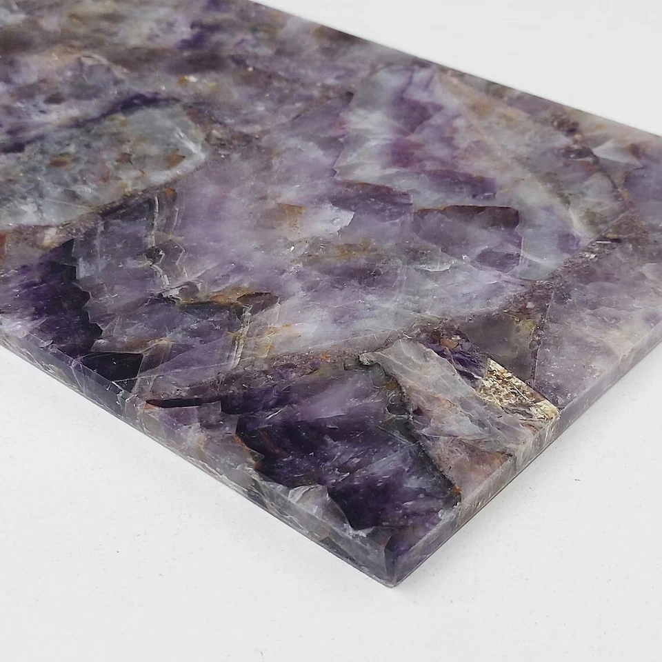 Bandeja para servir alimentos de queso amatista, bandeja tabla de queso de ágata púrpura decoración de regalo Foto 2 de 4