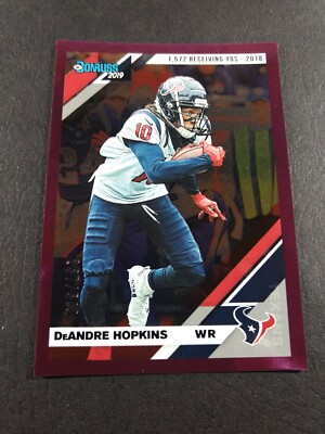 DEANDRE HOPKINS 2019 Donruss PURPLE STAT LINE #109 Houston Texans 257/500