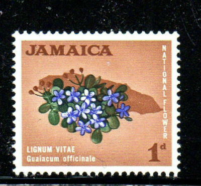 JAMAICA #217 1964 1p NATIONAL FLOWER & MAP MINT VF NH O.G | eBay