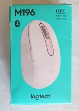 Logitech Mini Wireless Bluetooth Mouse M196 Ambidextrous IR LED 1000 DPI Pink