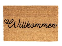 Willkommen FußMatte 60X40Cm Kokos FußAbtreter Kokosmatte Rutschfeste TüRmatte