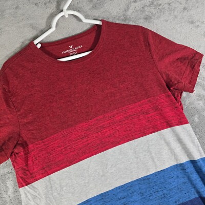 American Eagle Striped Flex T-Shirt Casual Everyday Top Mens Size M