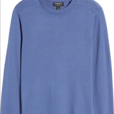 Mens Small Nordstrom Tech-Smart Thermo Crewneck Sweater in Blue Angelite NWT