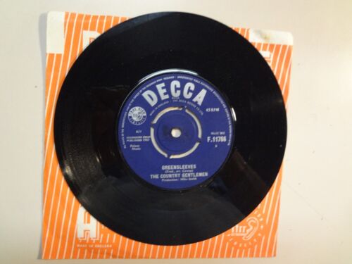 COUNTRY GENTILUOMINI: Greensleeves-Baby Jean-U.K. 7" 1963 Decca Record Co. F.11766 - Foto 1 di 2