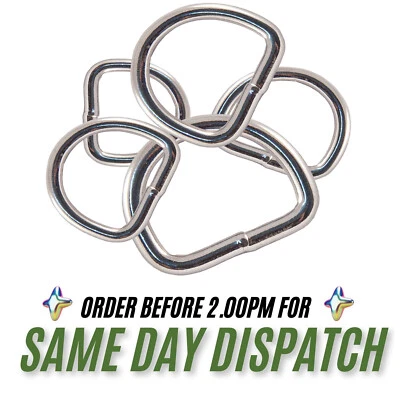 UNIVERSAL HARDWARE D Ring Marine Stainless Steel Polished Welded Ring 3mm, 4mm, 5mm, 6mm