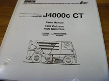 1999 Johnston J4000c CT Caltrans Street Sweeper Parts Catalog Manual PN 320375