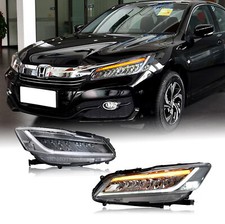 Hcmotion Led Headlights For Honda Accord 2013-2017 Sequential Turn Signal Pair