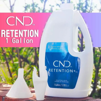 New CND Retention+ Sculpting Liquid 1 Gallon - Superior Adhesion (128 fl oz)
