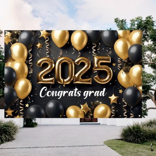 180x115cm Graduates Theme Background Happy Graduation Banner Adults Kids - Picture 3 of 7
