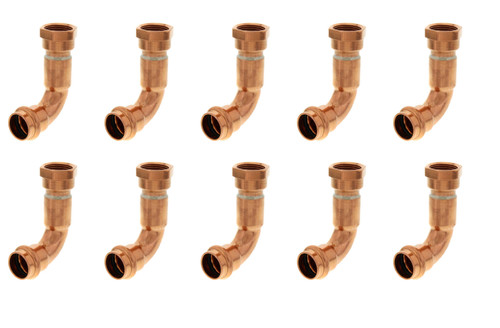(10 Counts) 3/4" copper elbow 90 Degrees x 3/4" Female Adapter plumbing Fitting
