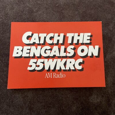 1986 Cincinnati Bengals Football NFL pocket schedule card 55WKRC
