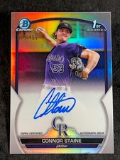 2023 Bowman Chrome 1st REFRACTOR PROSPECT ROOKIE AUTO Connor Staine 016/499