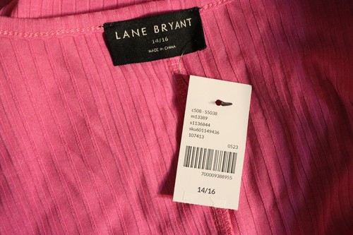 Lane Bryant Pink short sleeved T-Shirt dress v-neck, flowy, loose-fitting NWT - Picture 4 of 6