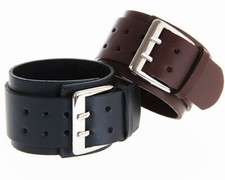 Xmas Gifts Leather Bracelet Punk Rock Wide Wrist Belt Wrap Cuff Wristband Bangle