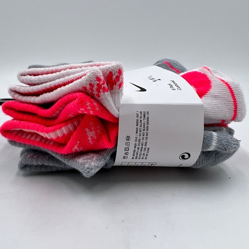 Nike Boys 6 Pack Cushioned No Show Socks Size XXS Shoe Size 7C-10C Solid - Picture 5 of 9