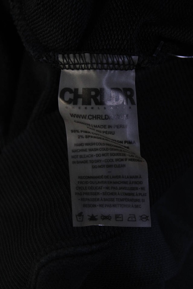 Chrldr Womens Pullover Lightning Bolt Ombre Hoodie Sweater Gray Black