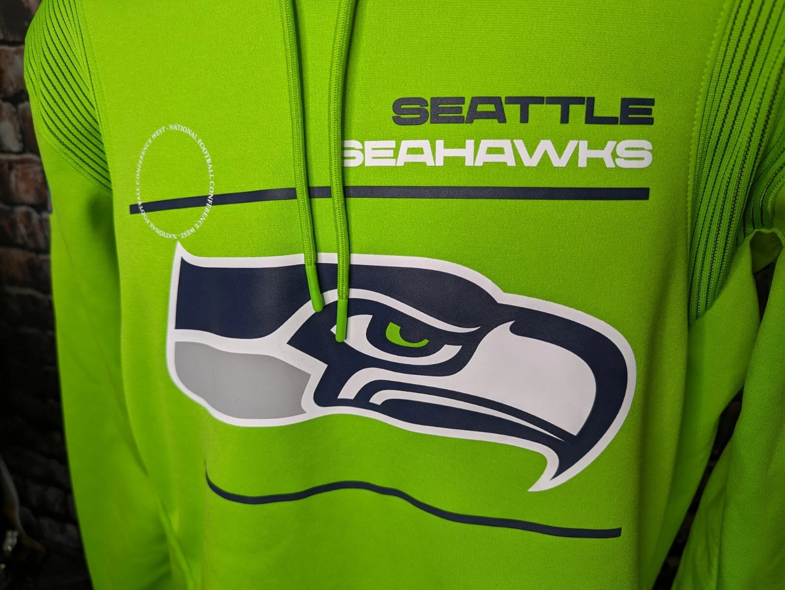 COACH Felpa con cappuccio Nike Dri Fit On Field SEATTLE SEAHAWKS Sideline M piccola media