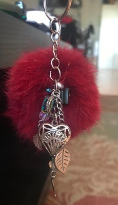 Genuine Rabbit Fur Pom Charm Keychains/Zipper Pulls - Upcycle NWOT Handmade