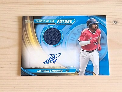 2024 Topps Pro Debut Jackson Chourio Fabrics Of The Future Relic 