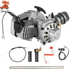 2-Stroke Pull Start Engine Motor Kit 49cc for Mini Pocket Dirt Bike Scooter ATV