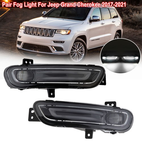 LED DRL Daytime Running Light Driving Fog Lamp For Jeep Grand Cherokee 2017-2021 - Photo 1 sur 11