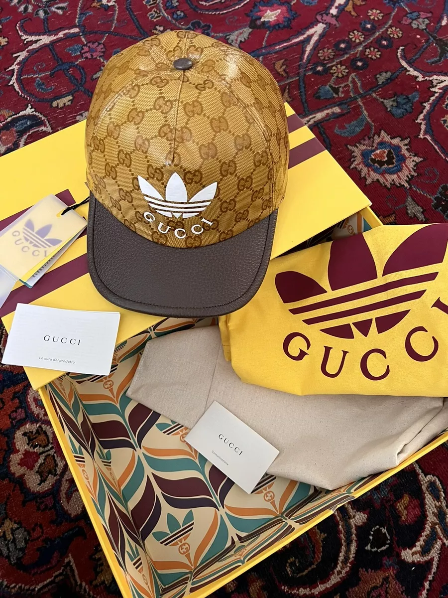 Adidas x Gucci Baseball Hat Unisex size Small 57mm Original Packaging 100% Auth