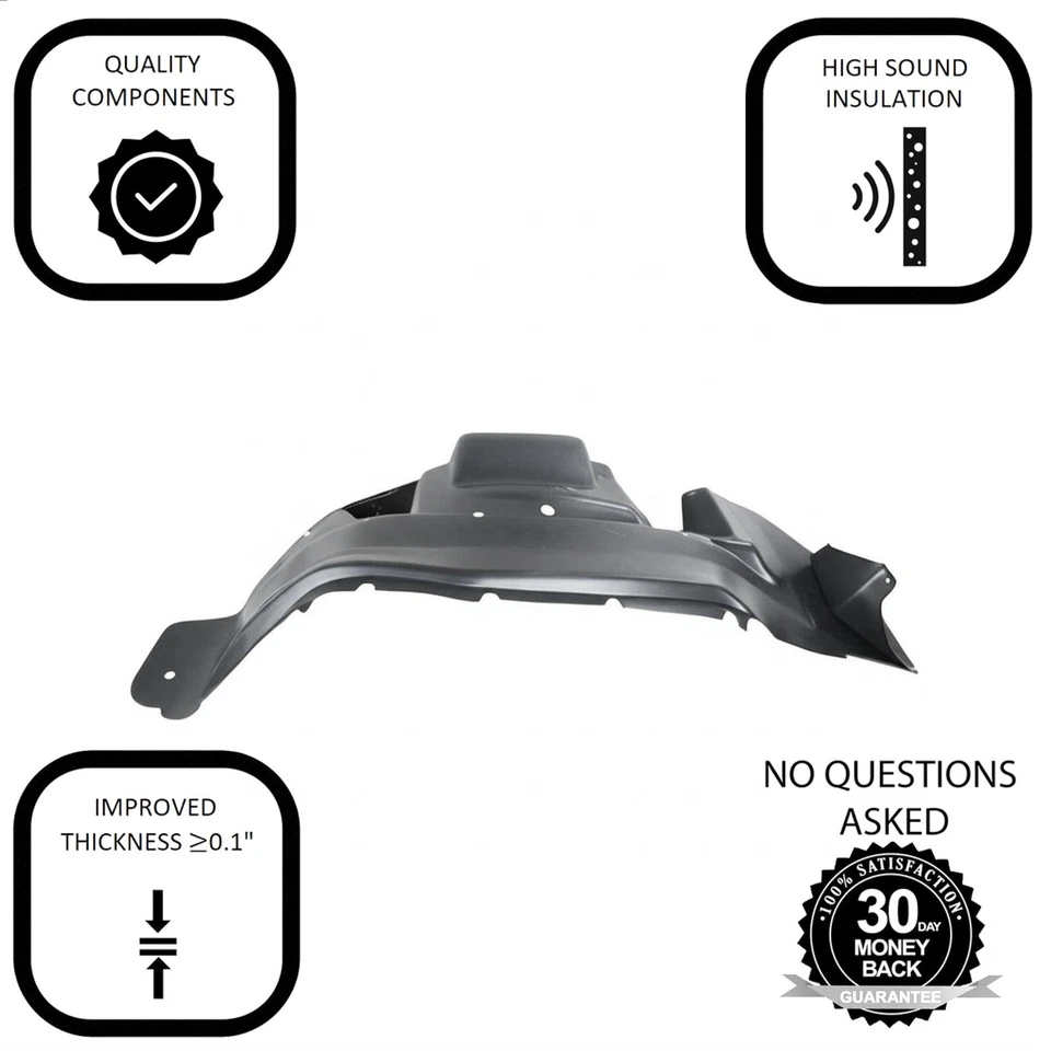 Front Passenger Fender Liner For 2002-2009 Chevrolet Trailblazer GM1249127. PHL Foto 2 de 4
