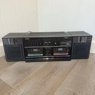 Vintage AIWA CA-W80 Boombox AM/FM Radio Dual Cassette Not Working Speakers