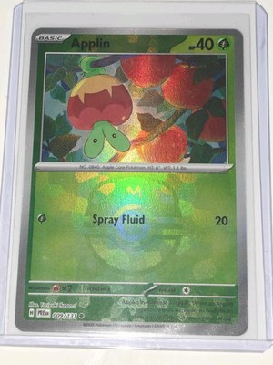 Applin [Master Ball] #9 Pokemon Prismatic Evolutions RAW  [ MINT CONDITION ]