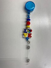 AUTISM AWARENESS "LOVE" RETRACTABLE BADGE REEL