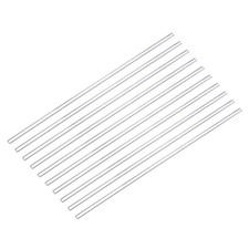 12 Pack Acrylic Round Rod 6mm x 12-inch Clear Solid Plastic PMMA Bar Stick