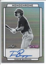 2025 LEAF VIVID BASEBALL TRAVIS BAZZANA MONOCHROME RC AUTO 8/10 TIGERS CASE HIT!