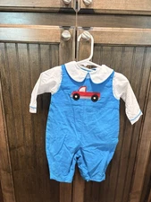 Petit Ami Boys Romper Blue Gingham 3 Month Wholesale NWT